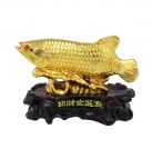 Shinning Gold Arowana Fish Statue