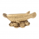 Golden Arowana Fish Statue