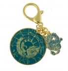 Green Dragon Lunar Mansions Harmonizing Amulet Keychain