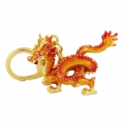 Magic Golden Earth Dragon Amulet Keychain