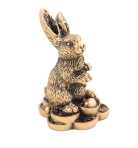 Small Bronze Color Rabbit Statue