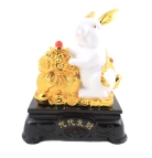 8 Inch Money Bag White Rabbit Statue