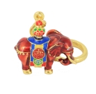 Red Prosperity Elephant Amulet