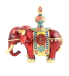 Red Prosperity Elephant Statue