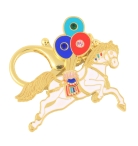 Joyous Windhorse Amulet Keychain