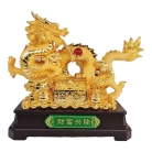 22 Inch Big Golden Chinese Dragon Statue