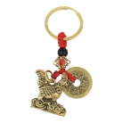Rooster with 5-Coin Lucky Charm