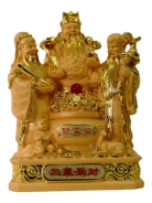 12 Inch Chinese Golden Three Gods Fuk Luk Sau