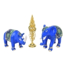 Elephant and Rhinoceros w/ Ksitigarbha Staff