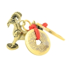Copper Sheep with 5-Copper Coin Lucky Charm for Year of the Horse