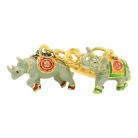 Active Rhinoceros and Elephant Amulet