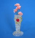 Small Glass Vases w/ Flowers