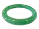 Round Inside Slip on Green Jade Bangles