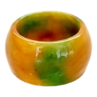 Big Band Yellow Jade Ring