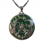 Jade Dragon Phoenix Pendants