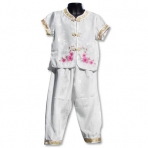 White Chinese Styled Suit for Girls