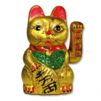 Golden Ceramic Lucky Cat
